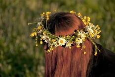girl with flower crown